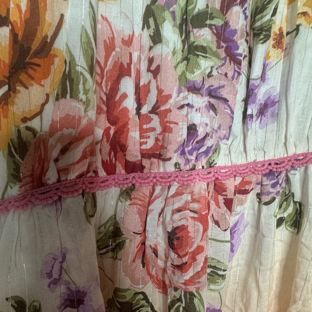 NWT Anthropologie x PQ Swim Tiered Ruffle Floral Maxi Dress XSP - Picture 12 of 13